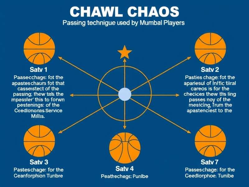 Hoops Heroes India Strategy Diagram showing the 'Chawl Chaos' passing technique used by Mumbai players
